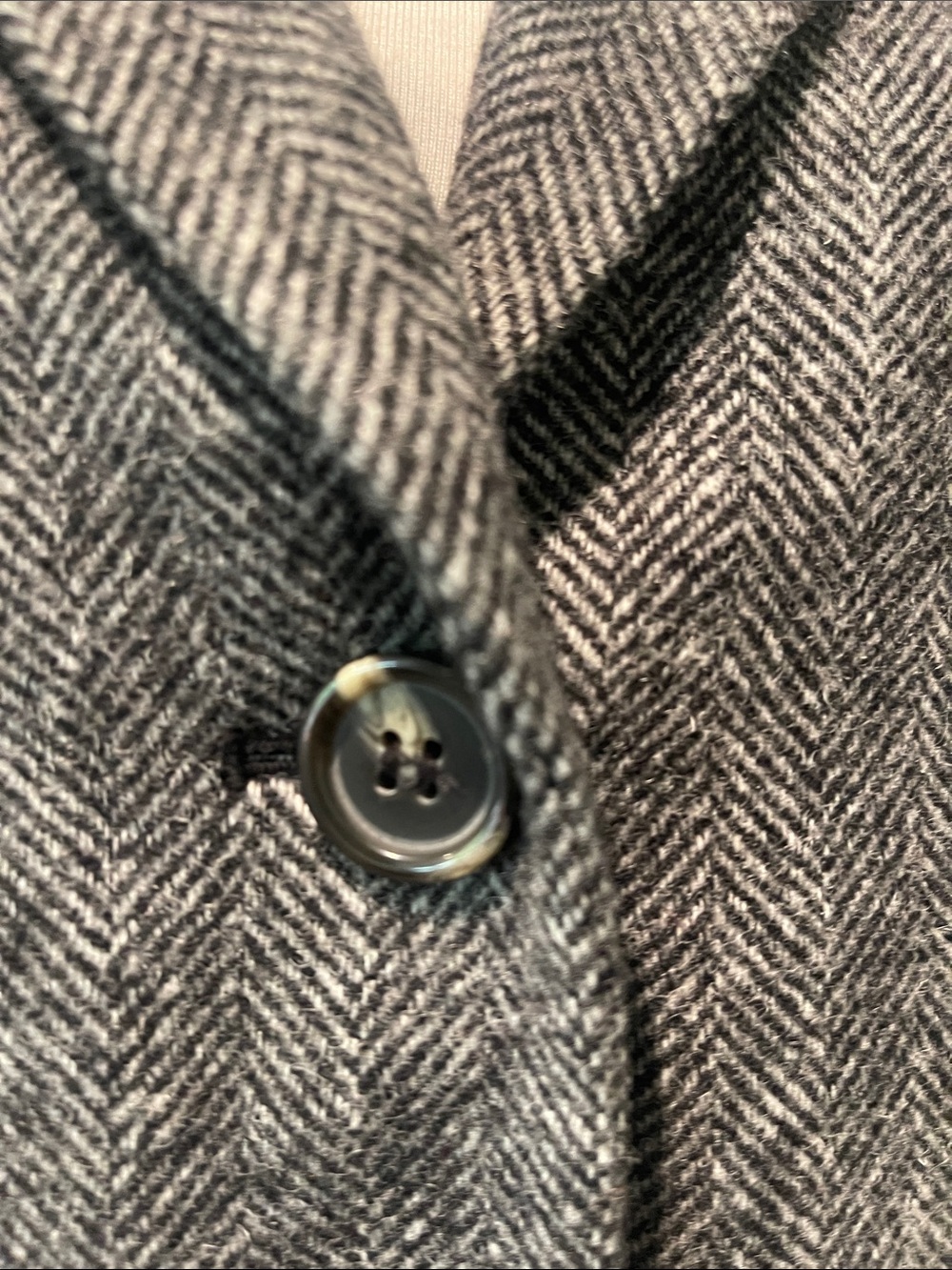Talbots Herringbone Wool Aberdeen Shetland Blazer Size 12 - Picture 5 of 10